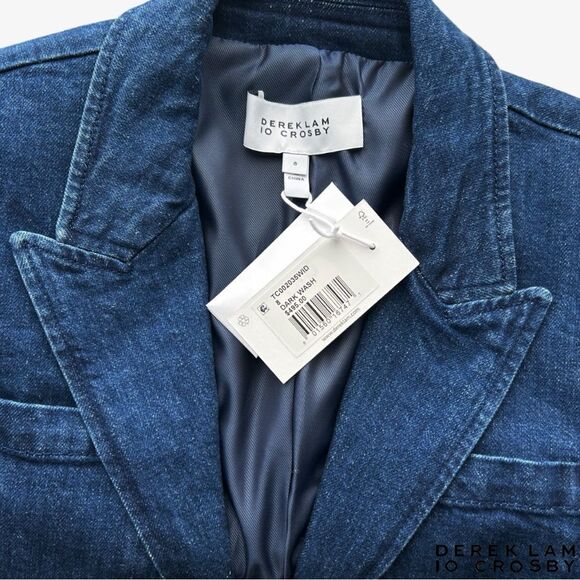 Derek Lam 10 Crosby **NWT** Keith Utility Dark Wash Denim Jacket - Picture 10 of 15
